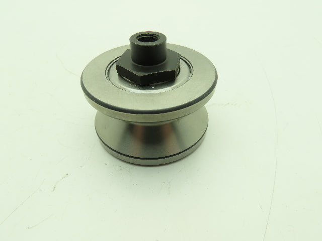 Hepco 2-1/2"x 1-3/8" V-Groove Bearing Track Roller M10 x 1.5 Female Thread