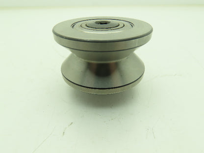 Hepco 2-1/2"x 1-3/8" V-Groove Bearing Track Roller M10 x 1.5 Female Thread