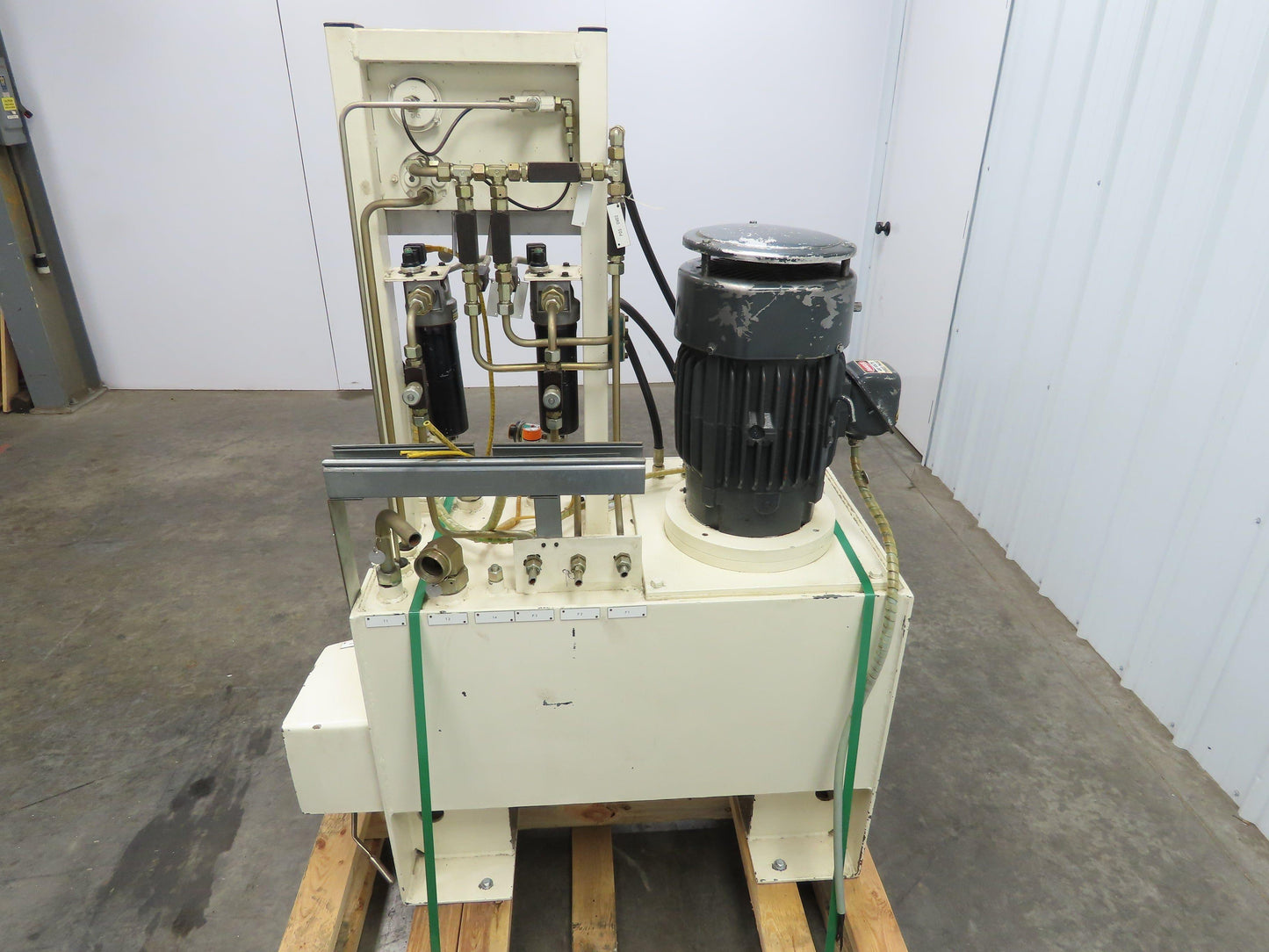 Parker 45 Gal. Hydraulic Power Unit,2 Hp Motor, 3 Pump Stack 460v 3ph