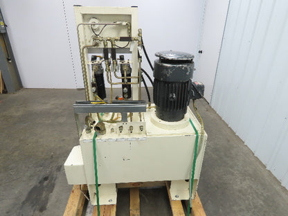 Parker 45 Gal. Hydraulic Power Unit,2 Hp Motor, 3 Pump Stack 460v 3ph