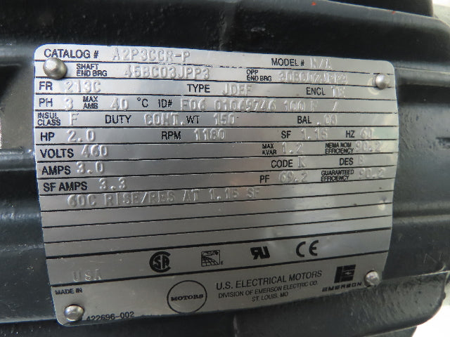 Parker 45 Gal. Hydraulic Power Unit,2 Hp Motor, 3 Pump Stack 460v 3ph