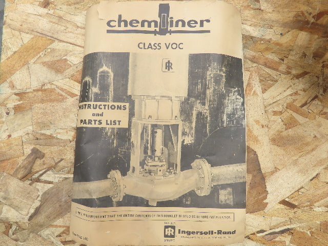 Ingersoll-Rand Chemliner Pump 3X1.5X6V0C 5hp 100 Gpm 70 Ft. Head 230/460v 3ph