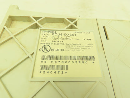 Mitsubishi Electric FCU6-DX561 Remote I/O Unit 24VDC 10W Input PLC Ver 3.00