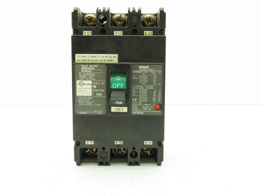 Fuji Electric BU3EDG75 Auto Breaker BU Series 75A 240V 3 Pole Ph
