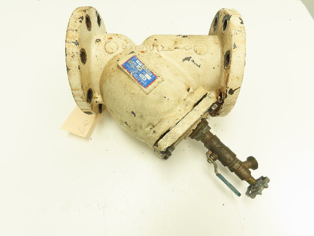 Mueller 758 Cast Iron 4" Flanged Y Strainer with 3/4" Ball Valve