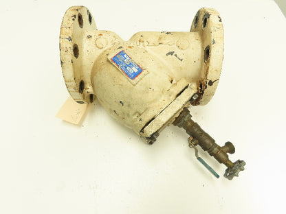 Mueller 758 Cast Iron 4" Flanged Y Strainer with 3/4" Ball Valve