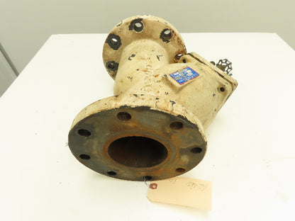 Mueller 758 Cast Iron 4" Flanged Y Strainer with 3/4" Ball Valve