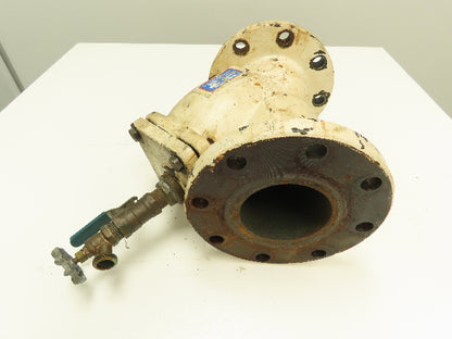Mueller 758 Cast Iron 4" Flanged Y Strainer with 3/4" Ball Valve