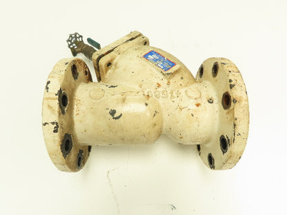 Mueller 758 Cast Iron 4" Flanged Y Strainer with 3/4" Ball Valve