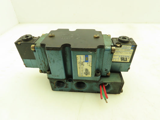 MAC 6521B-211-PM-111DA Pneumatic Double Solenoid Valve 4/2-Pos 120V w/Sub-Base