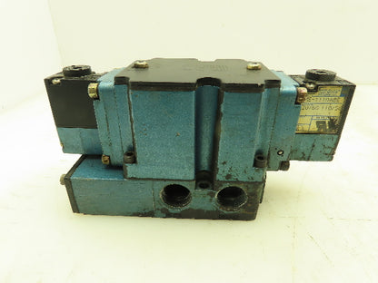 MAC 6521B-211-PM-111DA Pneumatic Double Solenoid Valve 4/2-Pos 120V w/Sub-Base