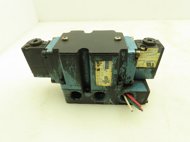 MAC 6521B-211-PM-111DA Pneumatic Double Solenoid Valve 4/2-Pos 120V w/Sub-Base