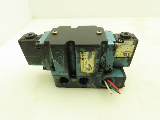 MAC 6521B-211-PM-111DA Pneumatic Double Solenoid Valve 4/2-Pos 120V w/Sub-Base
