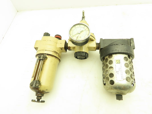 Norgren L12 Pneumatic Inline Air Prep Oil Lubricator Filter Regulator 1/2"