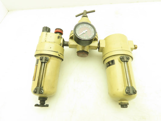 Norgren L12/F12 Pneumatic Inline Air Prep Oil Lubricator Filter Regulator 1/4"