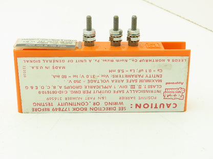 Leeds & Northrup 316569 Intrinsic Safety Barrier + Positive   Lot of 5