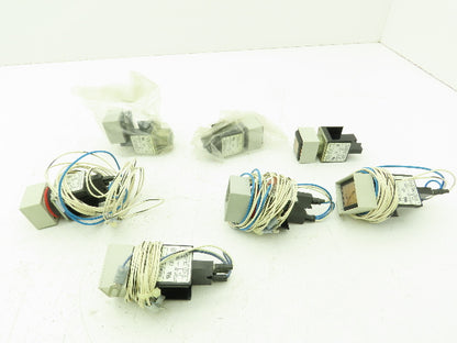 Allen Bradley 800MS-DL24 Amber 5/10 Indicator Light 24VDC 30mm Sq Ser A Lot of 7