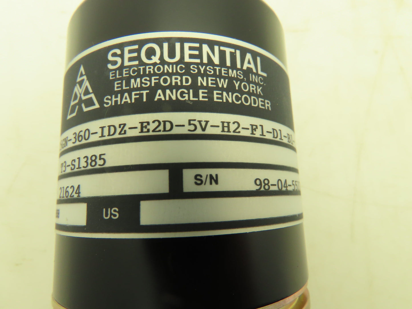 Sequential 25GN-360-IDZ-E2D-5V-H2-F1-D1-B1-T3-S1385 Rotary Shaft Encoder