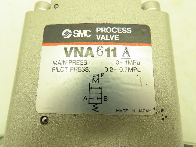 SMC VNA611A-40AN-3TZ Pneumatic Process Valve 1-1/2" 120V Solenoid