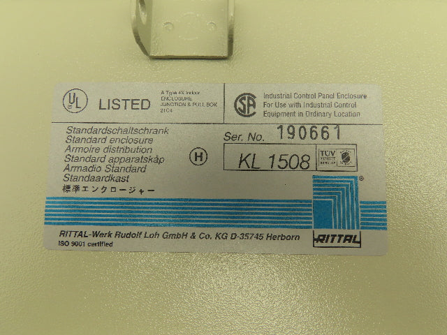 Rittal Electrical Enclosure Relay Control Terminal Block Junction Box 16x12x4"