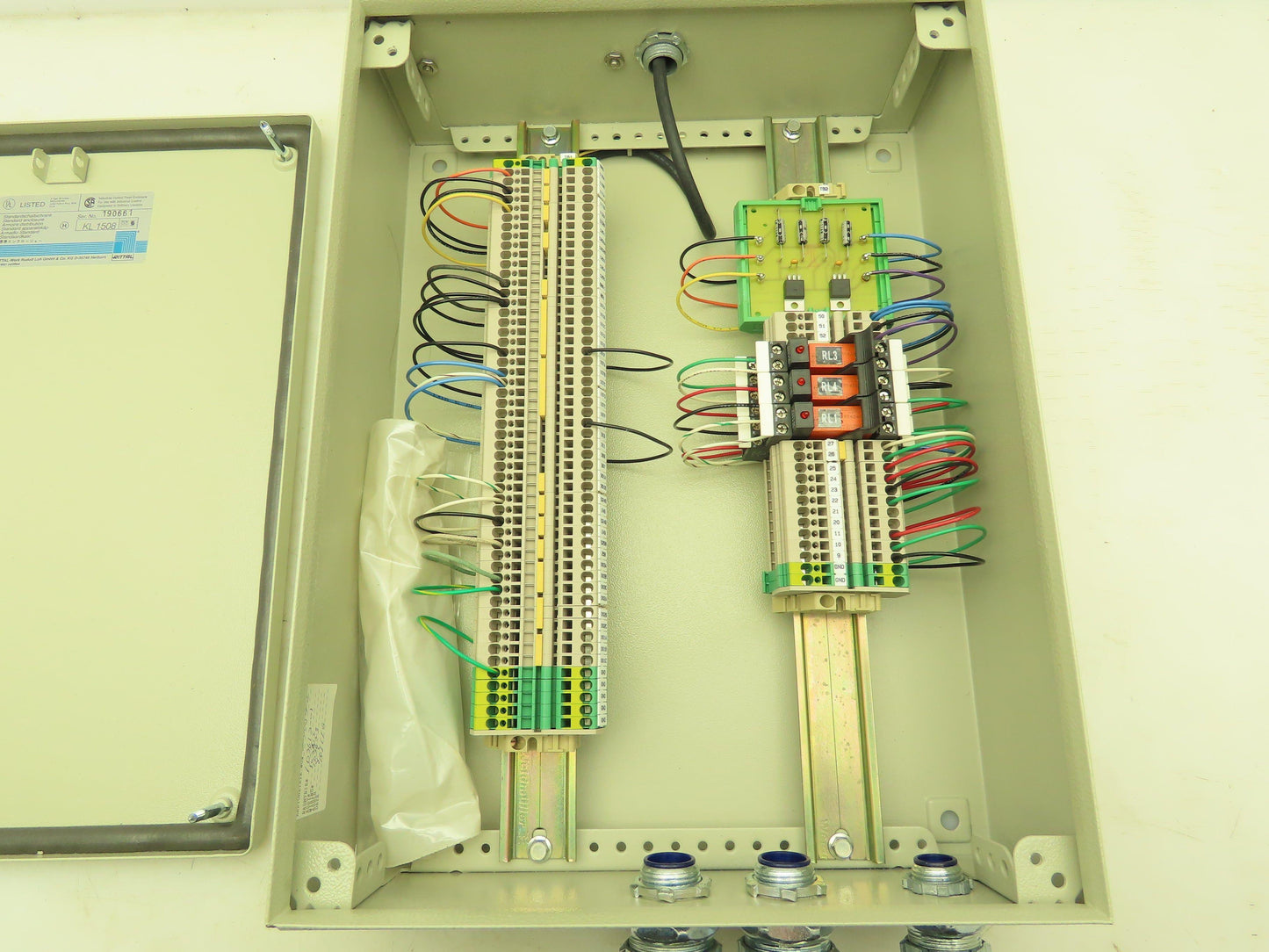 Rittal Electrical Enclosure Relay Control Terminal Block Junction Box 16x12x4"