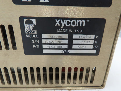 Xycom 4860VME Keypad Operator Interface Panel Terminal Monitor 115/230V