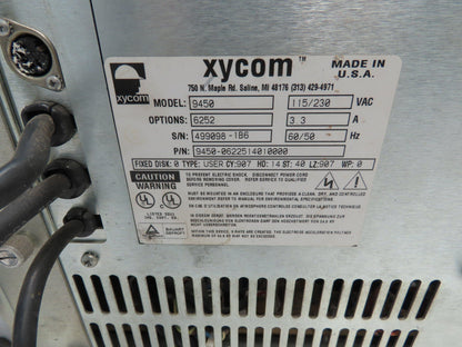 Xycom 9450 PC/AT Computer Operator Interface HMI Screen Monitor Keypad Control