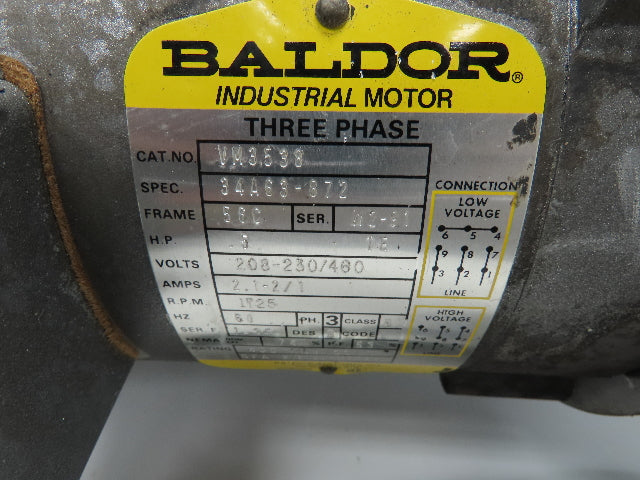 Hub City Mod.52E Style 9112 15.69:1 Ratio Gear Reducer .5hp Motor w/Brake 110rpm