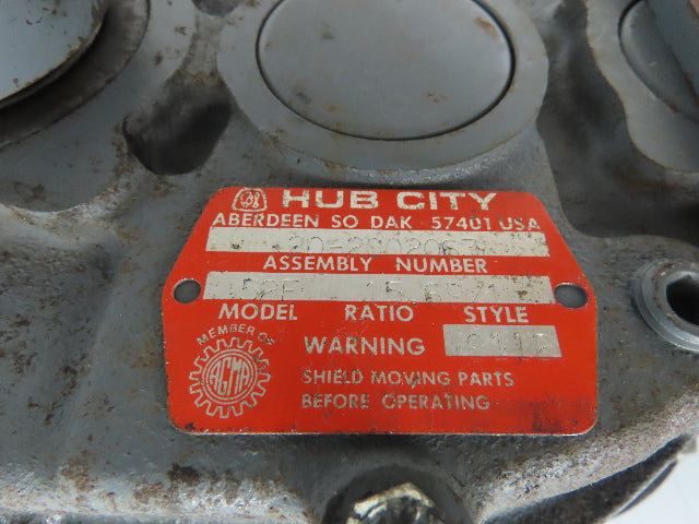 Hub City Mod.52E Style 9112 15.69:1 Ratio Gear Reducer .5hp Motor w/Brake 110rpm
