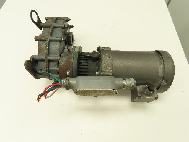 Hub City Mod.52E Style 9112 15.69:1 Ratio Gear Reducer .5hp Motor w/Brake 110rpm