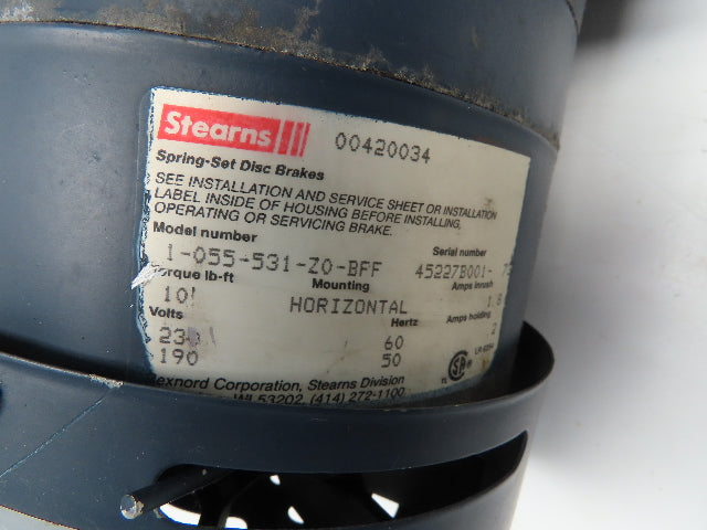 Leeson 1.5hp Motor F145TCFC Frame 1440rpm 190/380v 3ph 50 HZ w/Brake