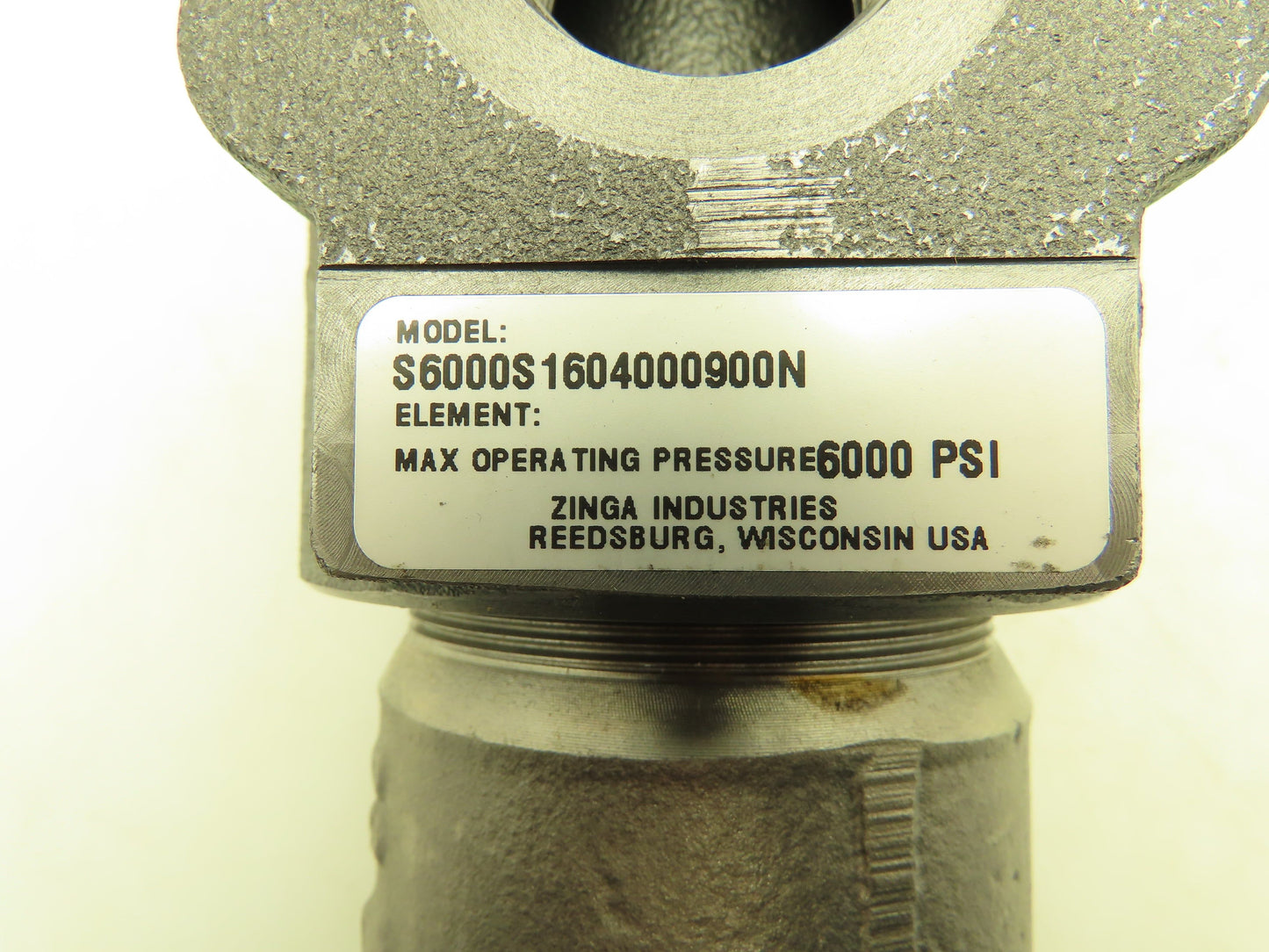 Zinga S6000 Inline Hydraulic Pressure Filter Cast Iron 6000 PSI SAE-16