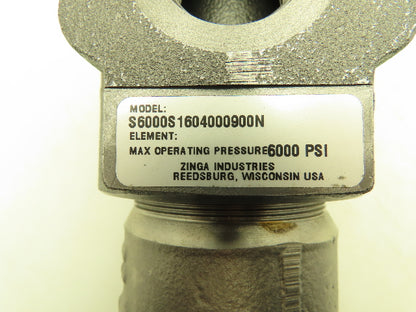 Zinga S6000 Inline Hydraulic Pressure Filter Cast Iron 6000 PSI SAE-16
