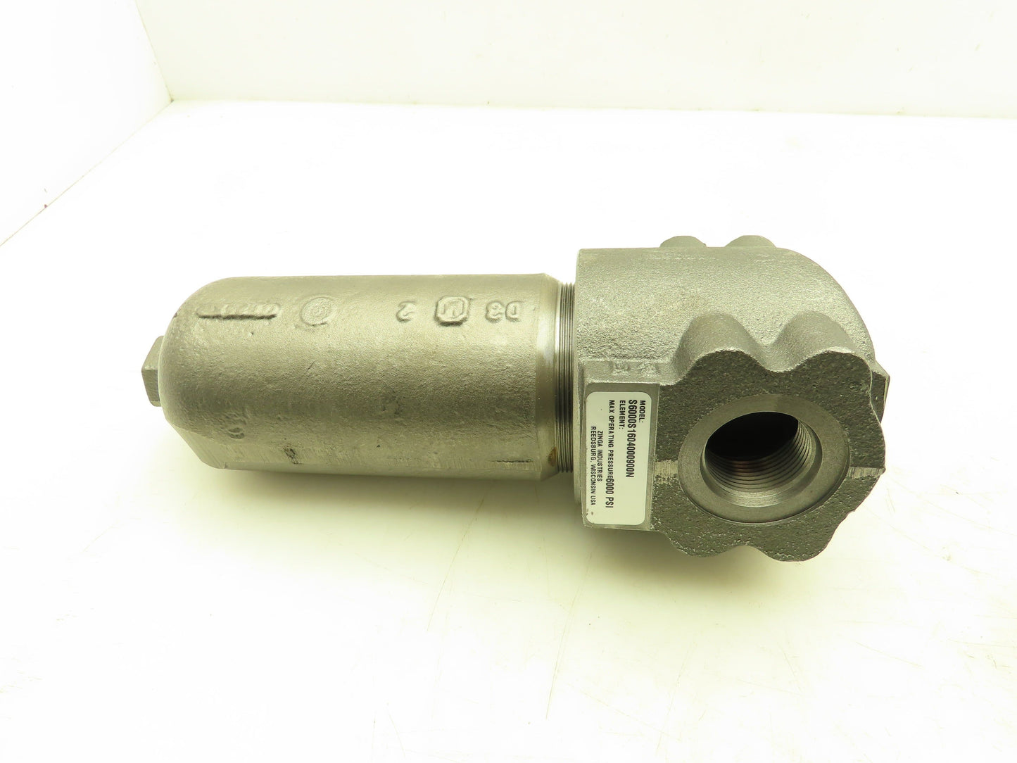 Zinga S6000 Inline Hydraulic Pressure Filter Cast Iron 6000 PSI SAE-16