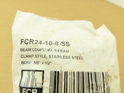 Ruland FCR24-10-8-SS Six Beam Stainless Coupling Clamp  5/8"x 1/2"