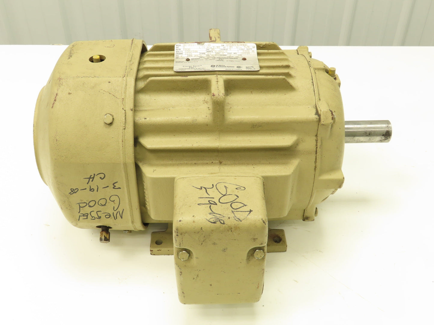 General Electric 5KS213SSP305D10 3hp Motor 1180rpm 213T Frame 230/460v 3ph