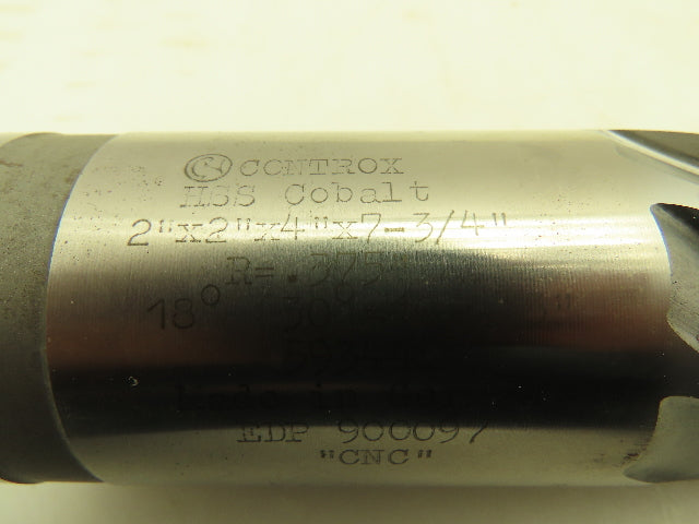 Controx HSS Cobalt 8-Flute CNC Cutting End Mill 2x2x4x7-3/4"