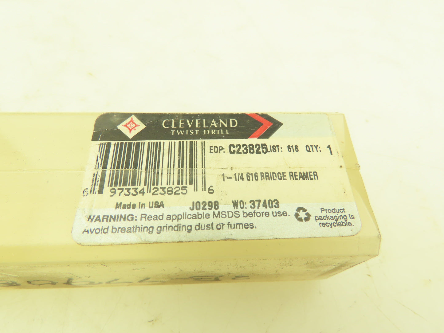 Cleveland Twist Drill Spiral Bridge Reamer 4-Flute 8"x 1-1/4" Dia 3/4" Shank