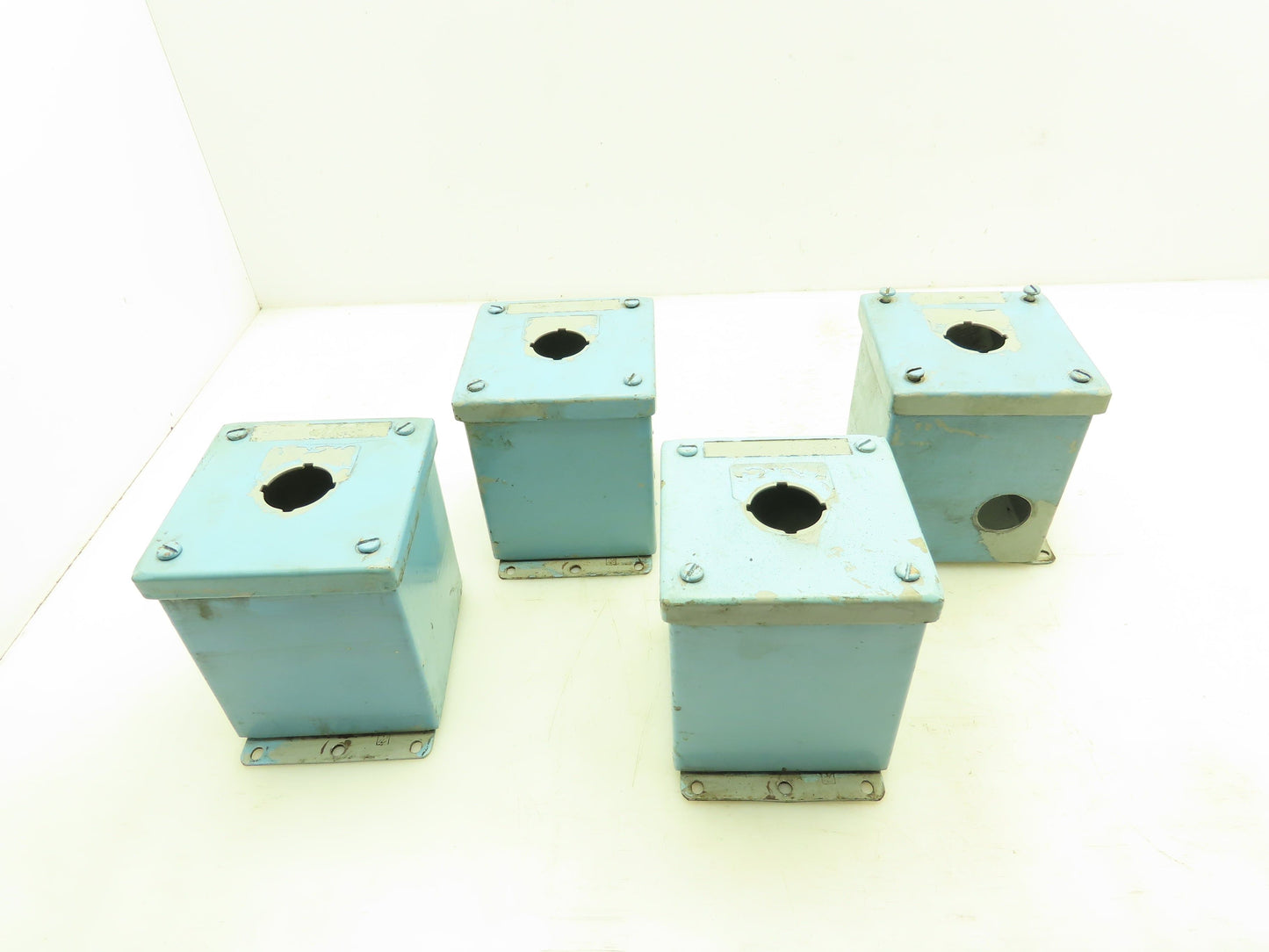 Hoffman E1 Deep Push Button Enclosure 3.5"x3.25"x2.75" Type 12 Lot of 4