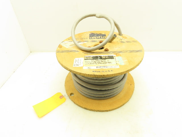 Alpha 6059C SL001 Multi Conductor Shielded Cable 9/Pair 22 AWG Wire 84' FT