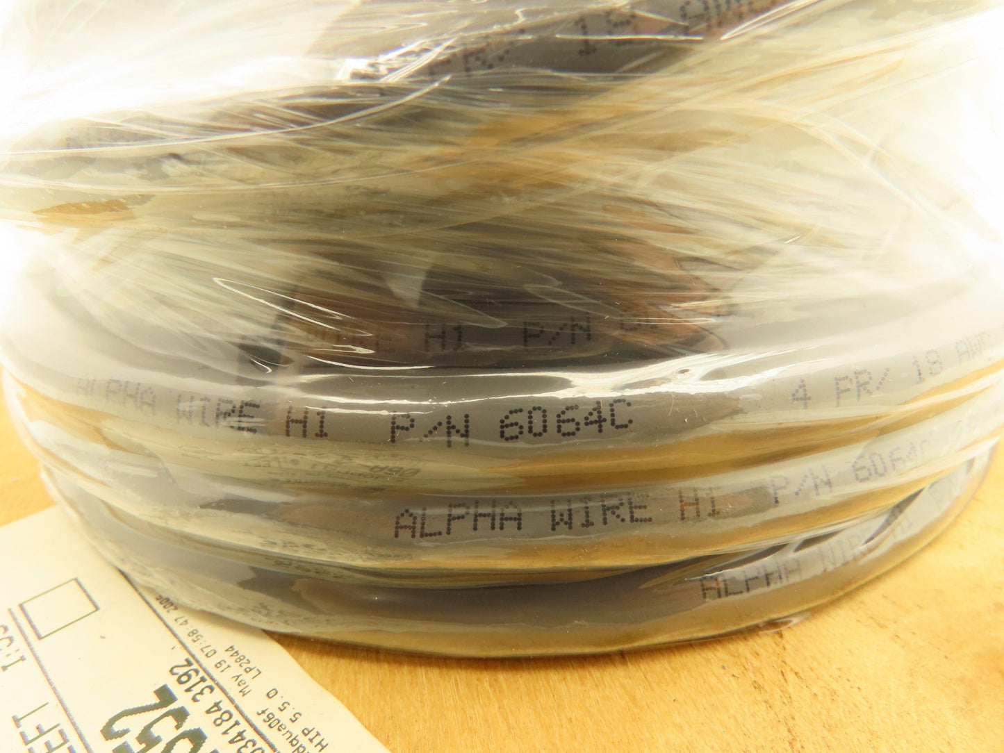 Alpha Wire 6064C SL005 Multi Conductor Cable 4/PR 18 AWG Shielded 8 Con 100' ft