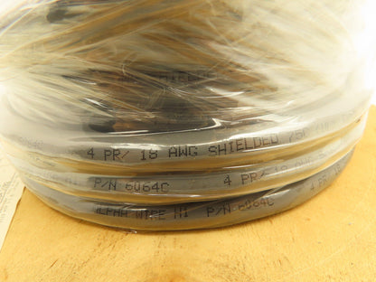 Alpha Wire 6064C SL005 Multi Conductor Cable 4/PR 18 AWG Shielded 8 Con 100' ft