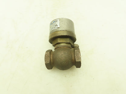 Valvaut Effepi Z200306E Pneumatic Air Controlled Globe Valve 1" NPT PTFE Bronze