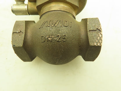Valvaut Effepi Z200306E Pneumatic Air Controlled Globe Valve 1" NPT DE Bronze