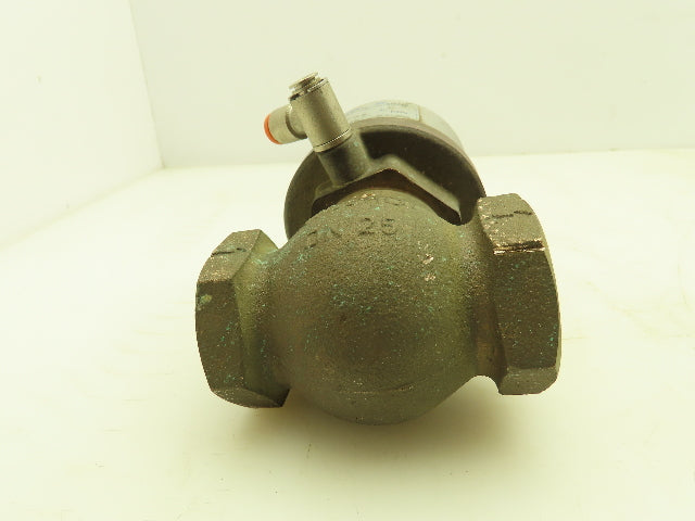 Valvaut Effepi Z200306E Pneumatic Air Controlled Globe Valve 1" NPT PTFE Bronze