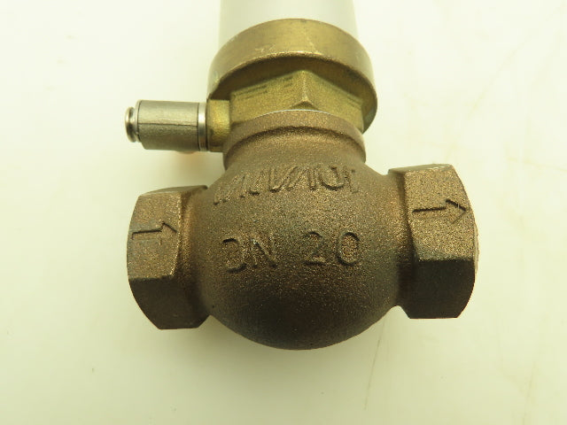 Valvaut Effepi Z200206E Pneumatic Controlled Globe Valve 3/4" NPT PTFE Bronze