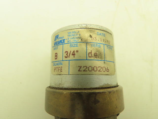 Valvaut Effepi Z200206 Pneumatic Air Controlled Globe Valve 3/4" NPT PTFE Bronze