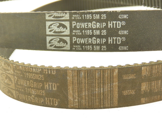 Gates 1195-5M-25 PowerGrip HTD Belt LOT OF 2