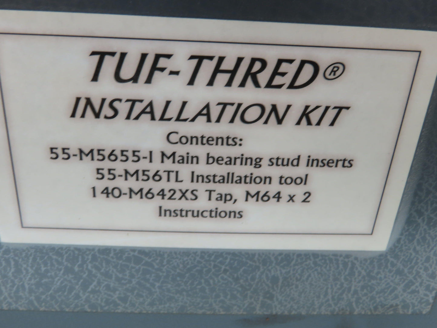 Tuf-thred M56-5.5 Thread Repair Kit Tap Bit M64-2.0 Insert