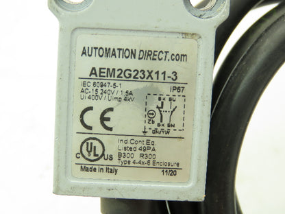 Automation Direct AEM2G23X11-3 Oiltight Limit Switch Roller NO/NC 400V Lot of 4